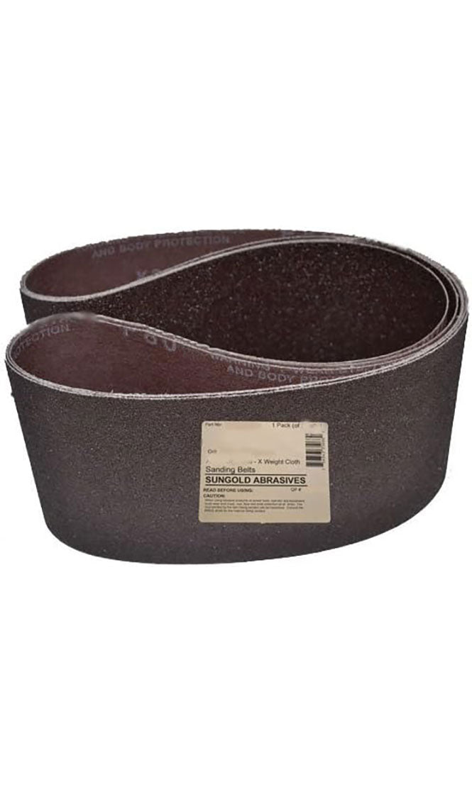 SUNGOLD ABRASIVES PORTABLE BELTS PREMIUM INDUSTRIAL ALUMINUM OXIDE 4 X 24 X 40