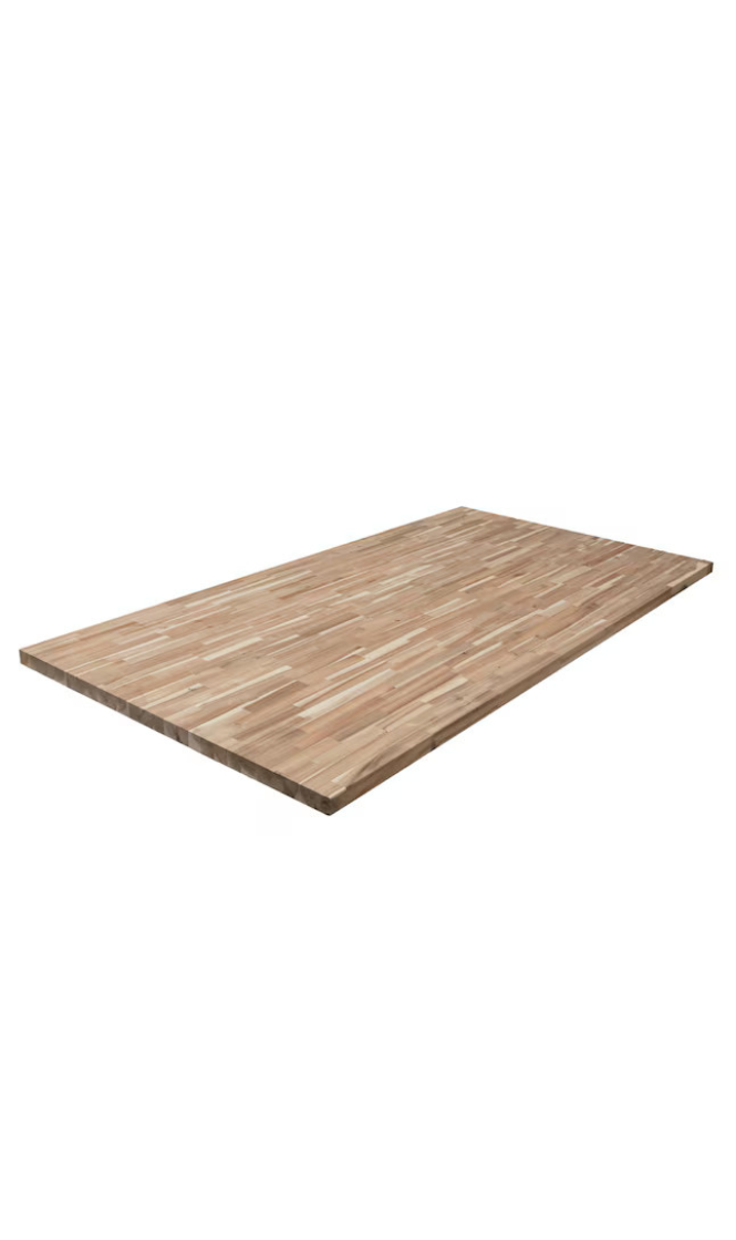 ACACIA WOOD UNFINISHED Butcher block Square Countertop 6-Feet x 39-Inches x 1.5-Inches