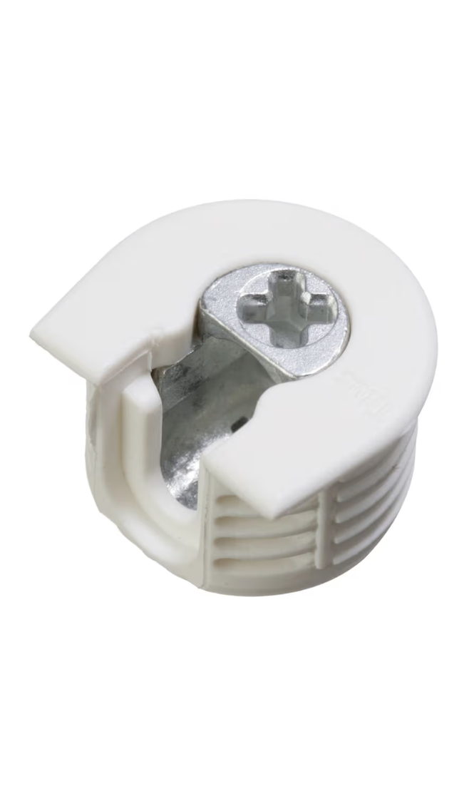 CamFix 19mm Knock-In Housing for Drop-On System 6 Dowel, WHITE