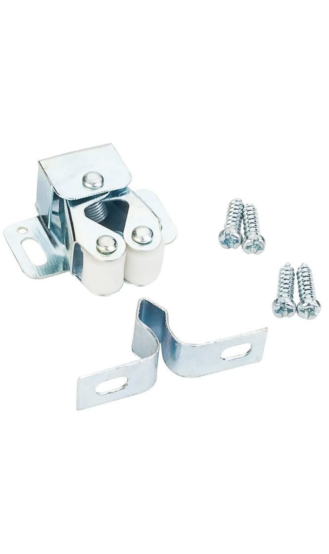 DOUBLE ROLLER CATCH WITH STRIKE AND SCREWS ZINC