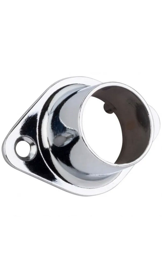 CHROME CLOSED SCREW-IN MOUNTING BRACKET FOR 1" AND 1-1/16" ROUND CLOSET RODS