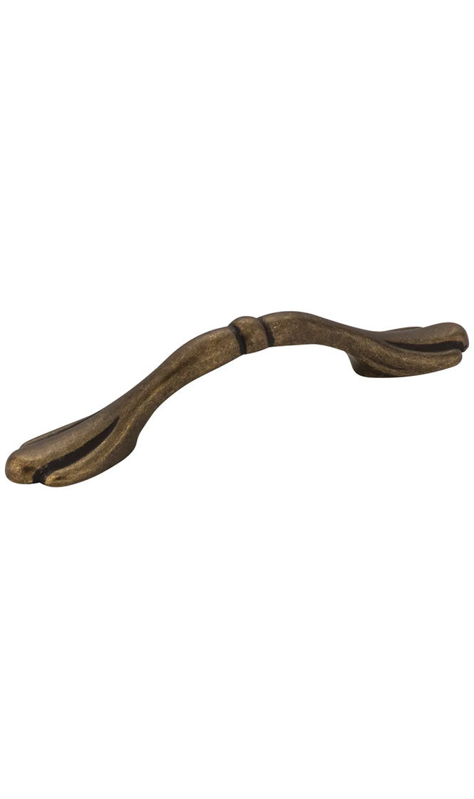 3" CENTER-TO-CENTER DISTRESSED ANTIQUE BRASS ARCADIA CABINET PULL