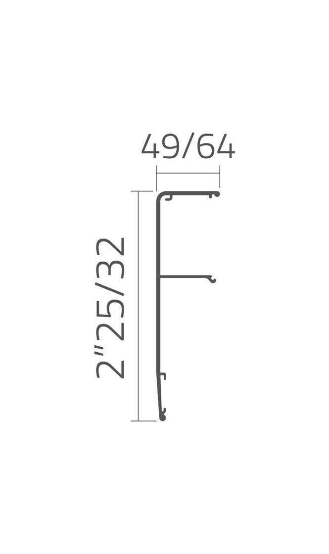 ALUMINUM VALANCE PROFILE