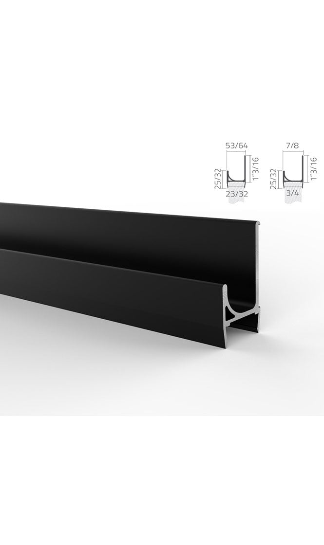 HANDLE ALUMINUM PROFILE BLACK 9.84 ft.
