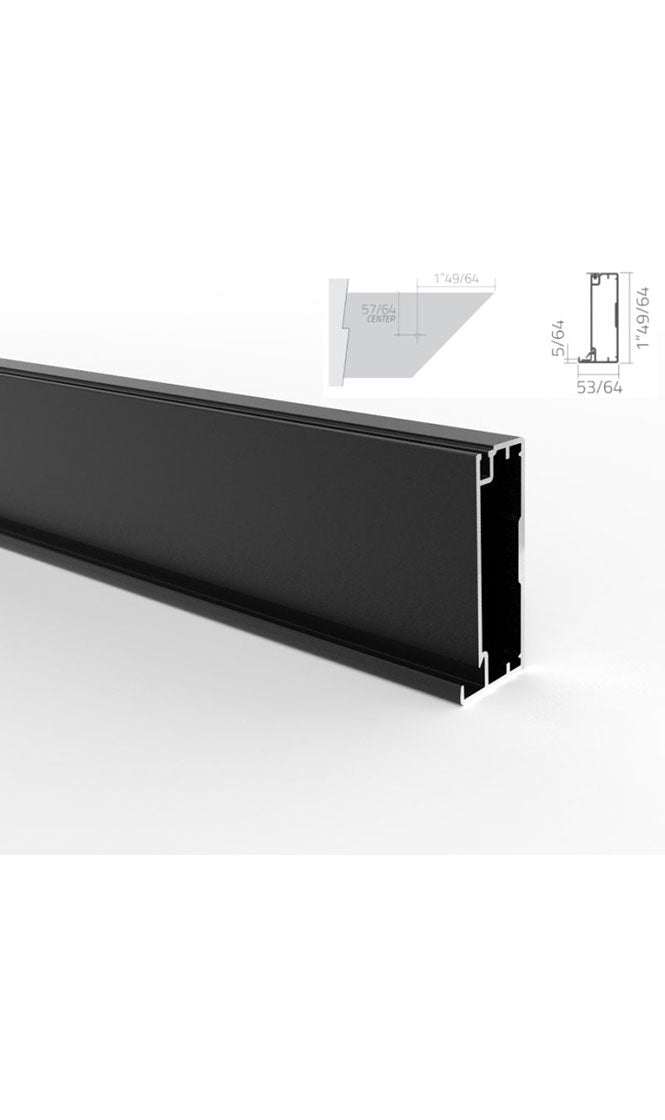 ALUMINUM PROFILE BLACK SIERRA 9.84 ft.