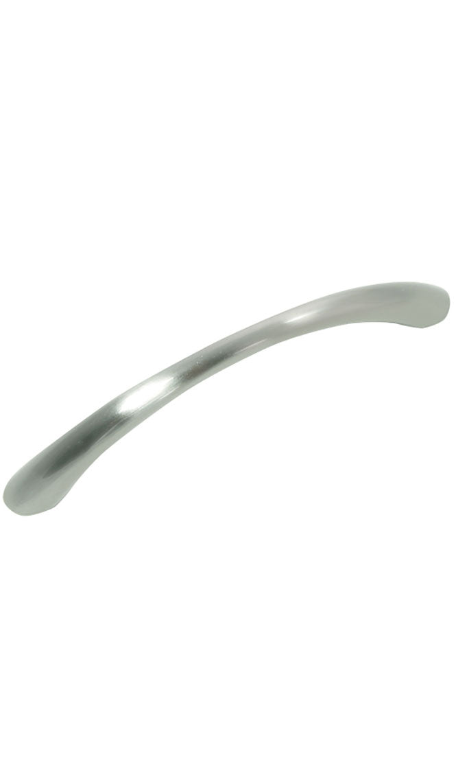 96MM TAPERED BOW PULL - SATIN NICKEL