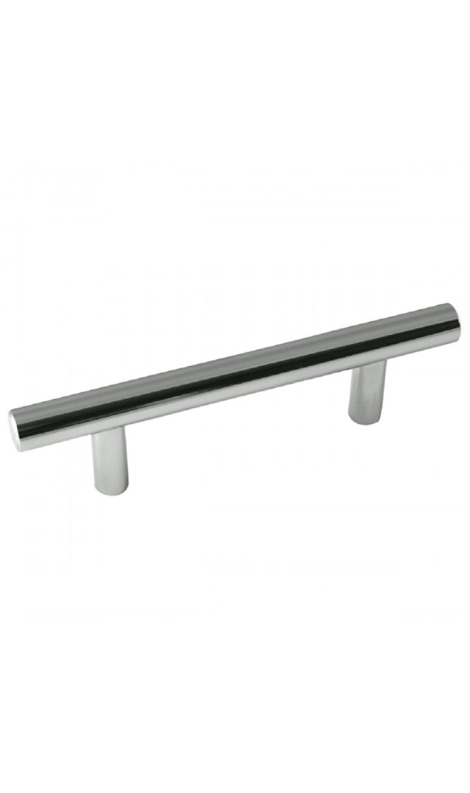 STEEL T-BAR PULL - POLISHED CHROME - 3"