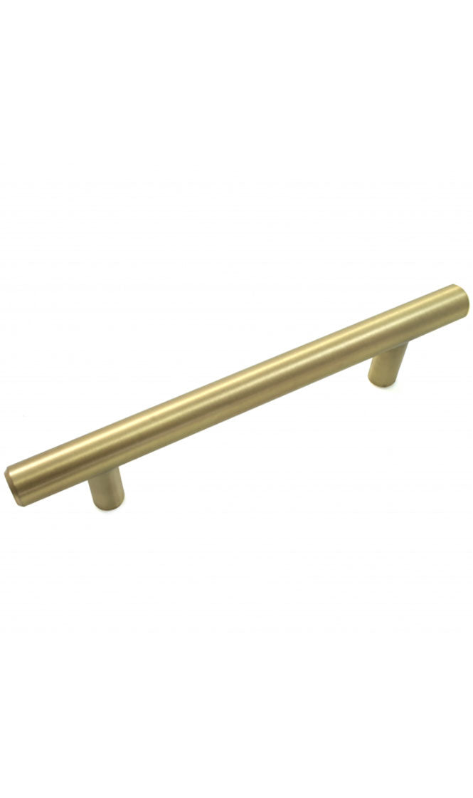 STEEL T-BAR PULL - SATIN BRASS - 4" C/C