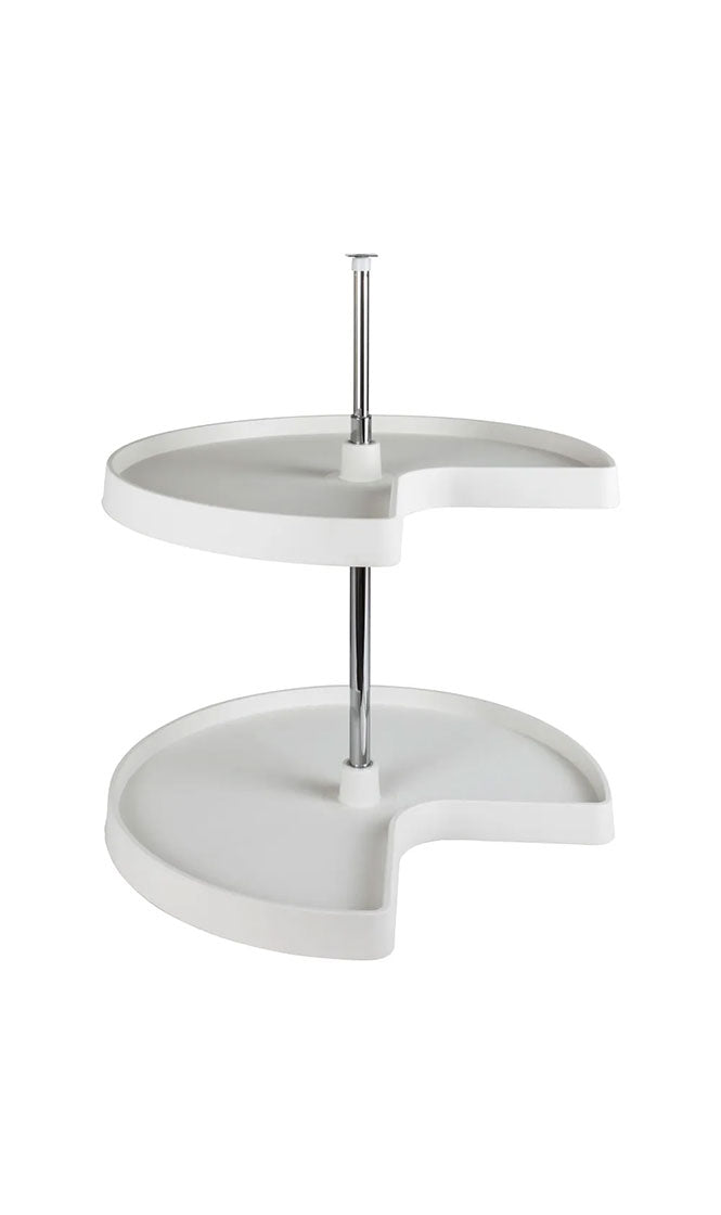 32" KIDNEY TWO-SHELF PLASTIC LAZY SUSAN SET