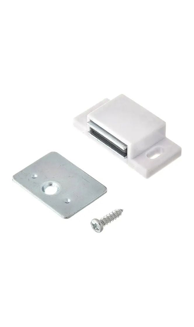 SINGLE MAGNETIC CABINET CATCH WHITE - 15LB