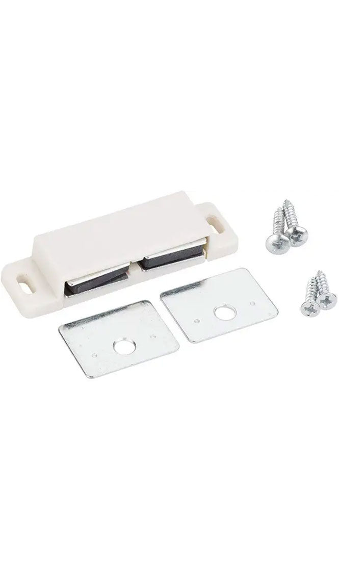 DOUBLE MAGNETIC CABINET CATCH WHITE 15 LB