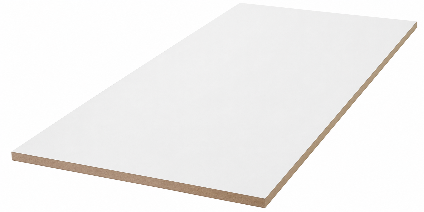 MDF BACKING WHITE 1 SIDE 1/4" - 4 X 8"
