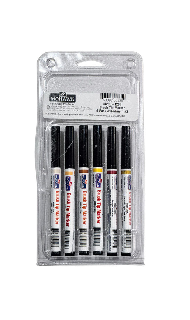 BRUSH TIP GRAINING MARKER 6 PACK ASSORTMENT #3