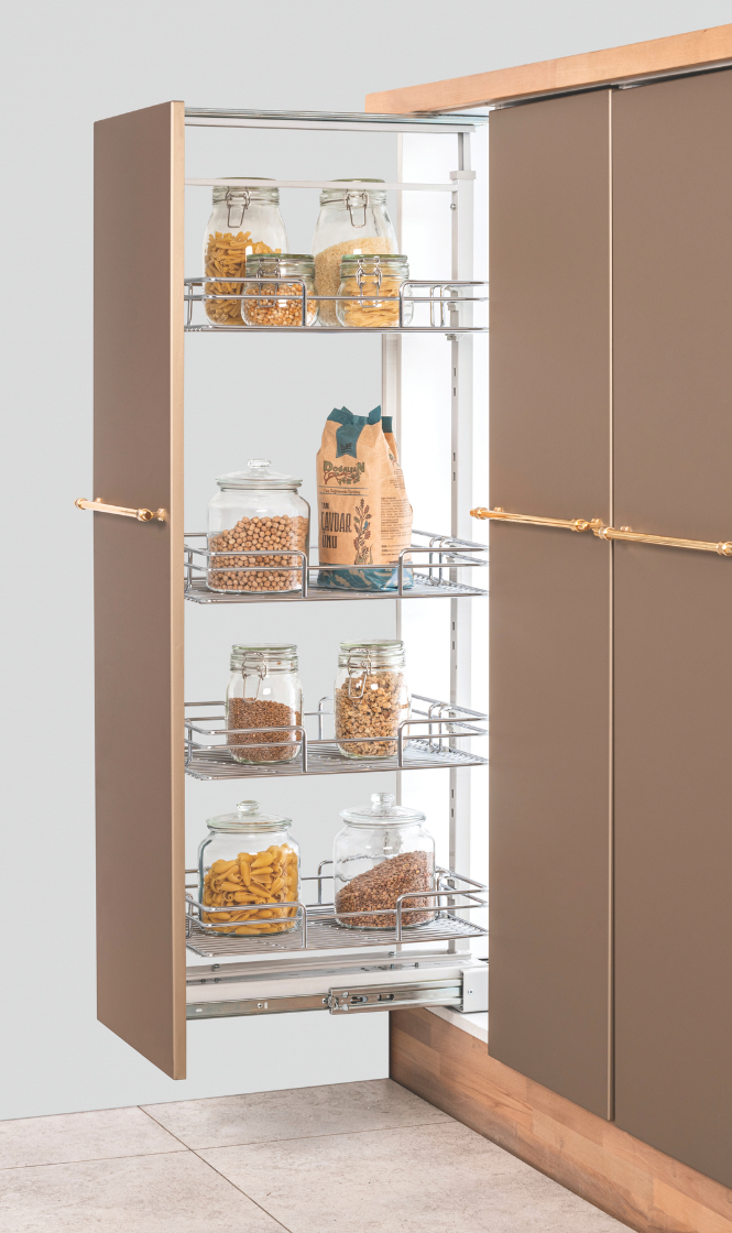 WIRE SOFT-CLOSE PANTRY PULL OUT CHROME 5