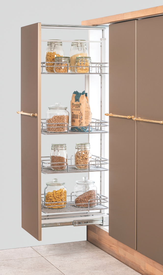 Wire Soft-Close Pantry Pull Out Chrome 6