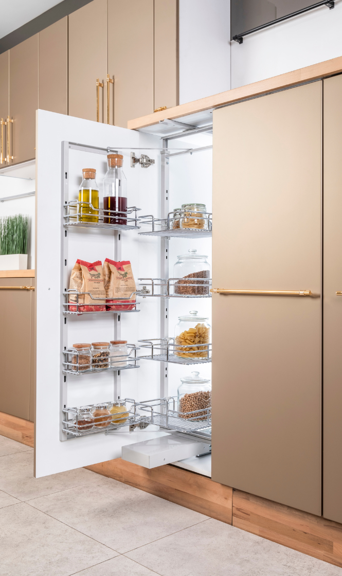 Mega Pantry Pull Out Soft Close Chrome 10