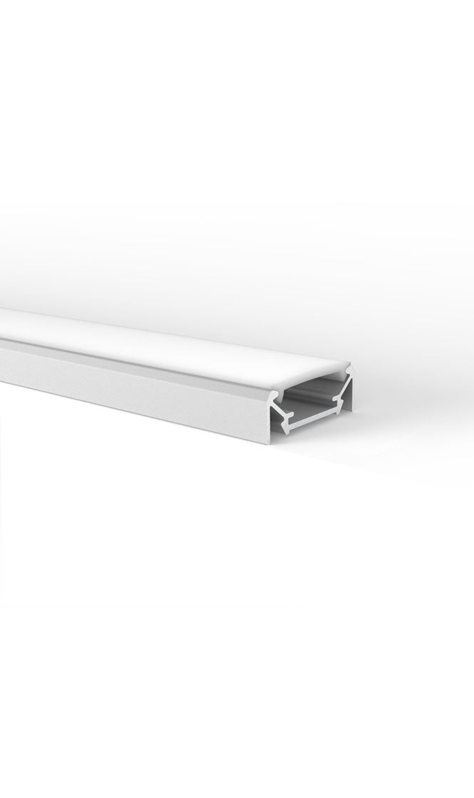 LED PROFILE FOR CLIPPING WITH DIFFUSER BLACK