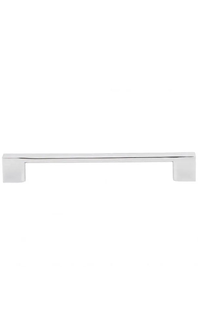 128 MM CENTER-TO-CENTER POLISHED CHROME SQUARE SUTTON CABINET BAR PULL