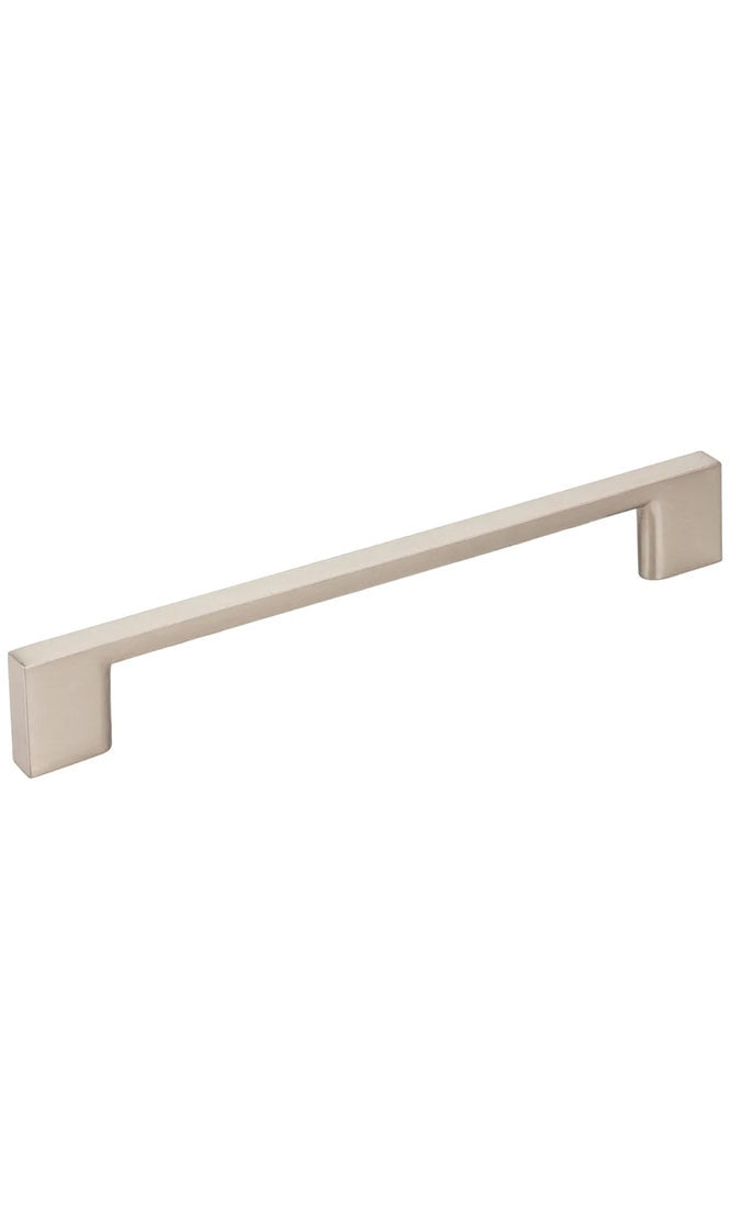 256 MM CENTER-TO-CENTER SATIN NICKEL SQUARE SUTTON CABINET BAR PULL