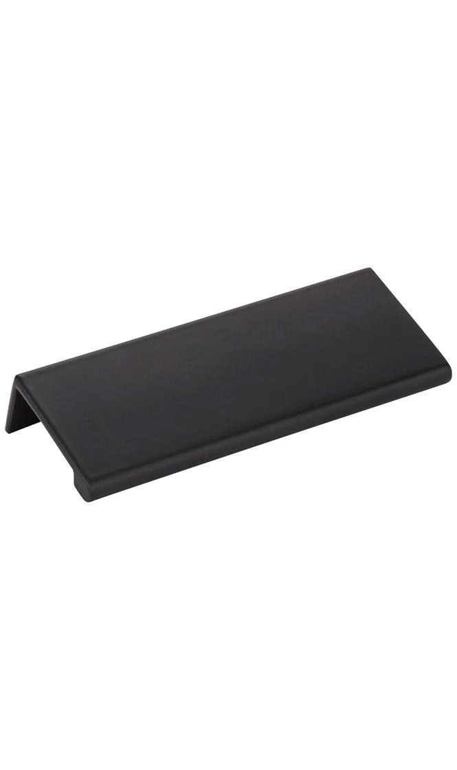 4" OVERALL LENGTH MATTE BLACK EDGEFIELD CABINET TAB PULL