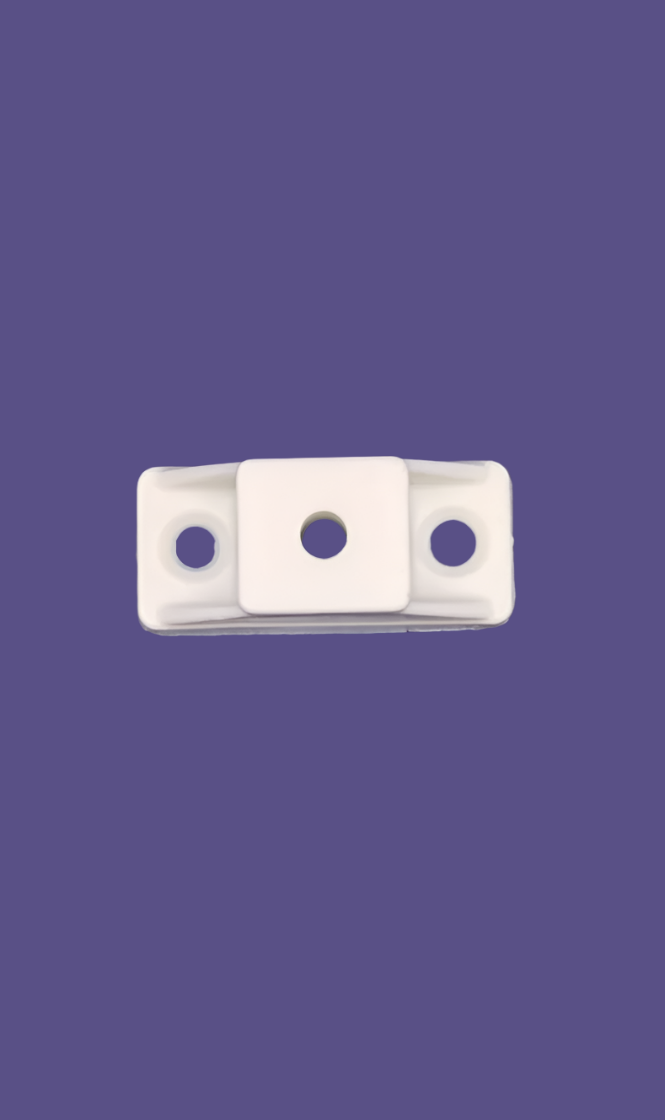 SLIDE SPACER WHT. 3/4" HEIGHT 1/4 HOLES SPACED 32MM