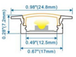 A technical dimension diagram of a small cylindrical component with measurement labels and arrows showing width and height in millimeters and inches.