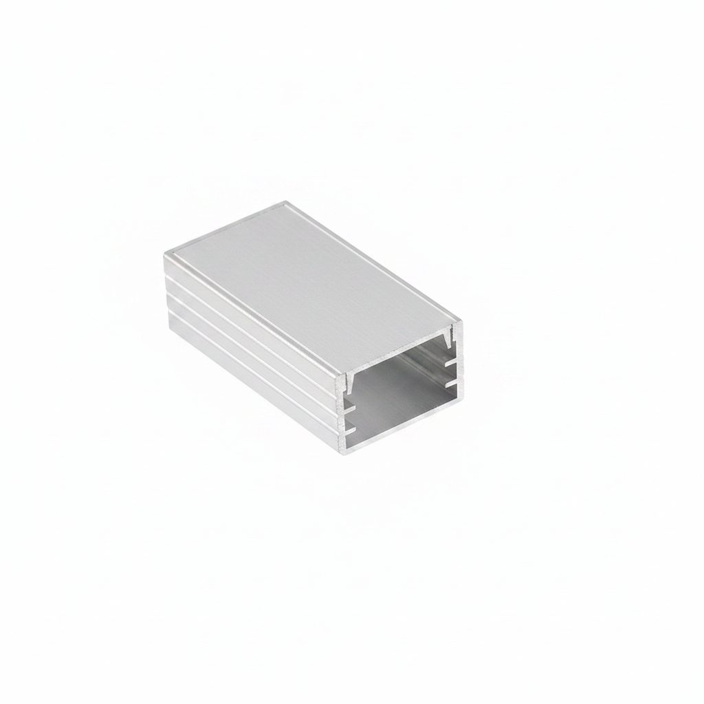 White aluminum channel profile tube with a dimension diagram showing measurements 13.2, 8.7, and 14.2, labeled A1409.