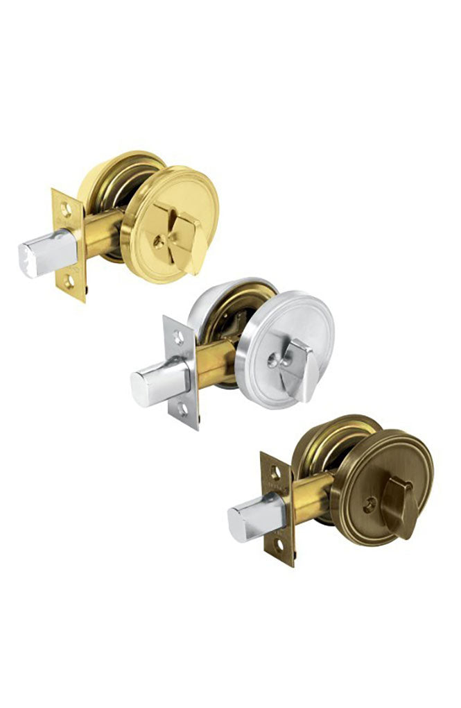 DEADBOLT BRIGHT BRASS SINGLE CYLINDER