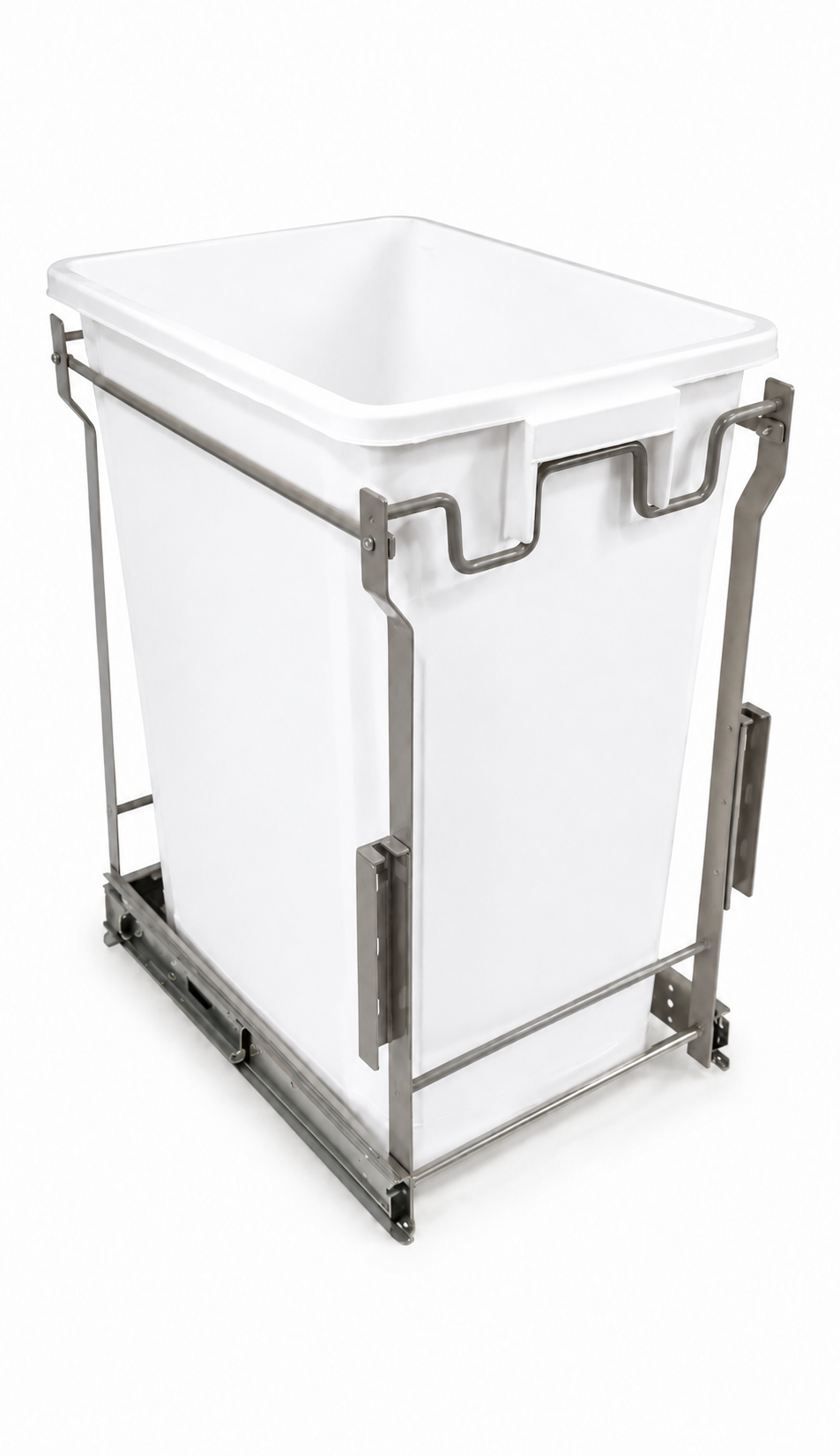 SINGLE HEAVY GAUGE TRASH PULL OUT WHITE 35L