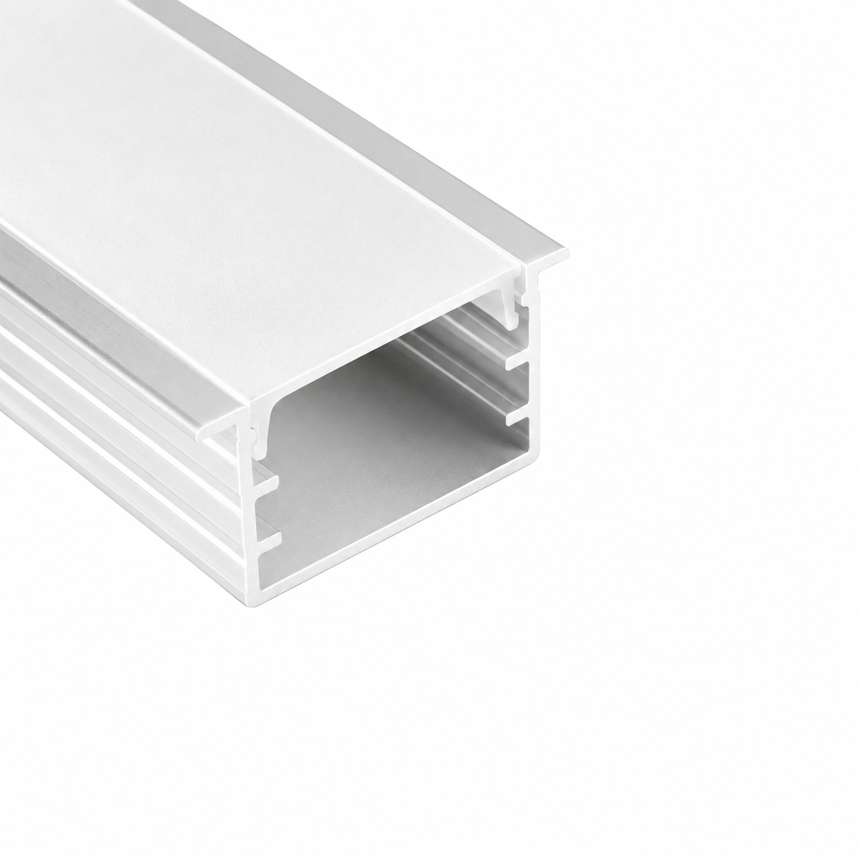 ANODIZE ALUMINUM PROFILE W/ DEFUSER & FLANGES 14.2MMX 8.5MM